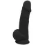 Фалоімітатор Real Love Premium Silicone Dildo 8.5 з мошонкою, чорний - Фото №1
