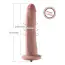 Вибратор-насадка Hismith Slight Curved Vibrating Silicone Dildo, телесный - Фото №3