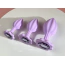 Набор анальных пробок с фиолетовым кристаллом Alume Silicone Plug, фиолетовый - Фото №16