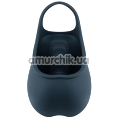 Насадка на мошонку з вібрацією Boners Stimulating Ball Pouch, синя - Фото №1