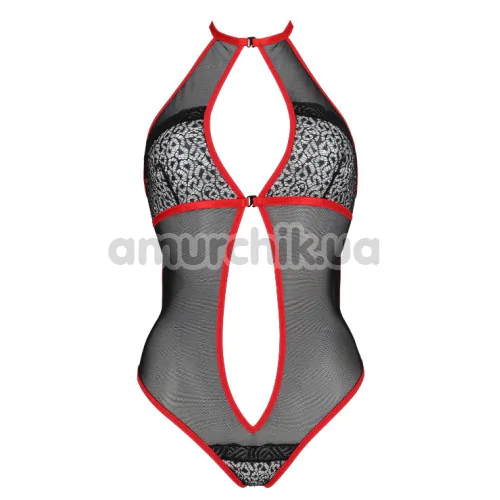 Боді Passion Free Your Senses Erotic Line Satara, чорно-червоне