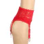 Комплект Star Night High Waisted Vintage Garter Set, красный: трусики-стринги + пояс для чулок - Фото №9