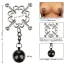 Зажимы для сосков Nipple Grips 4-Point Weighted Nipple Press, серебряные - Фото №5