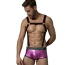 Комплект мужской JSY Sexy Lingerie 2321, черно-розовый: портупея + трусы - Фото №2