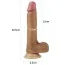 Фаллоимитатор Dual-Layered Silicone Nature Cock LV4005, коричневый - Фото №7