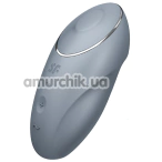 Клиторальный вибратор с пульсацией Satisfyer Tap & Climax 1, серо-голубой - Фото №1