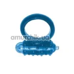 Віброкільце Silicone Soft Cock Ring Vibro блакитне - Фото №1