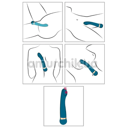 Вибратор для точки G с подогревом и охлаждением Hot n' Cold Vibrator, бирюзовый