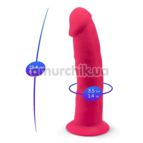 Фалоімітатор Silexd Premium Silicone Dildo Model 2 Size 6, рожевий