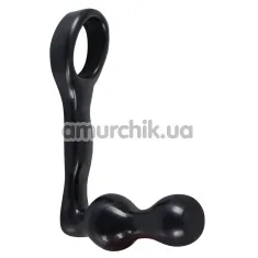 Анальна пробка з ерекційним кільцем The A Fun Anal Cock Ring, чорна - Фото №1