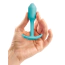 Анальная пробка со смещенным центром тяжести B-Vibe Snug Plug 1, бирюзовая - Фото №4