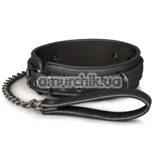 Нашийник з повідцем Easy Toys Faux Leather Collar & Lead Set, чорний - Фото №1