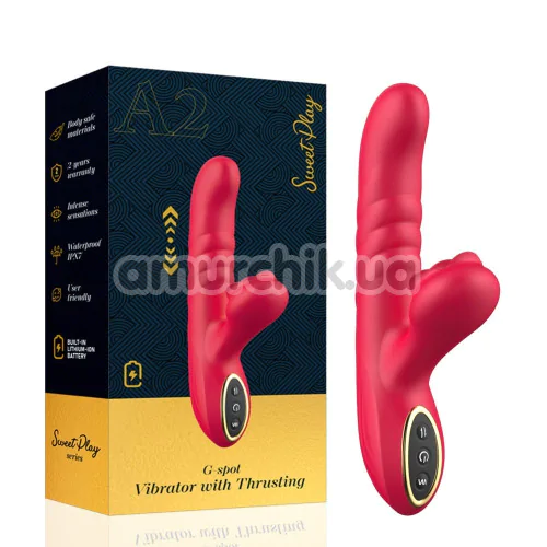 Вибратор с толчками Sweet Play G-Spot Vibrator With Thrusting А2, красный