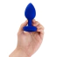 Анальная пробка с вибрацией B-Vibe Vibrating Jewel Plug L/XL, синяя - Фото №5