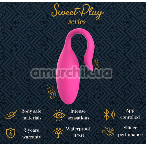 Виброяйцо Sweet Play Egg App Controlled A9, розовое