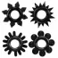 Набір з 4 ерекційних кілець Get Lock Cock Rings Set, чорний - Фото №1