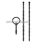 Набір з 3 уретральних вставок Knot-Knot Silicone Urethral Sounding Kit IV, чорний - Фото №1