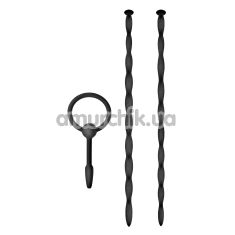 Набір з 3 уретральних вставок Knot-Knot Silicone Urethral Sounding Kit IV, чорний - Фото №1