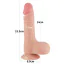 Фаллоимитатор Sliding-Skin Dual Layer Dong 7.5 с мошонкой, телесный - Фото №5