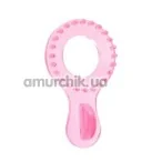 Эрекционное кольцо Synergy Clit Bumper Love Ring, розовое - Фото №1