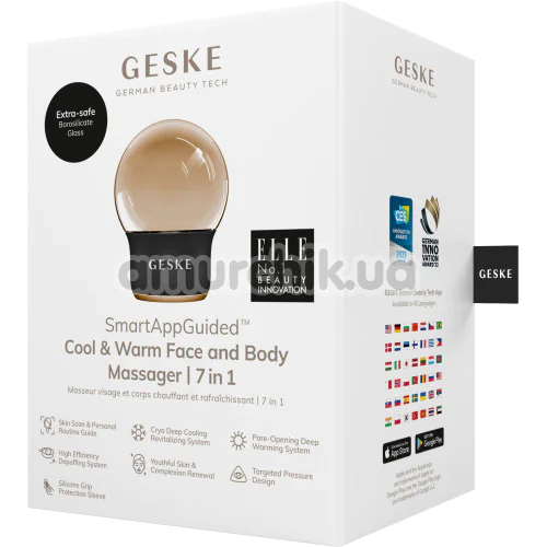 Масажер для обличчя та тіла Geske Cool & Warm Face and Body Massager 7 in 1, сірий