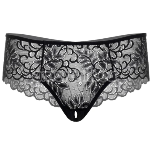 Трусики Daring Intimates Ella Crotchless Cheeky Panty, чорні
