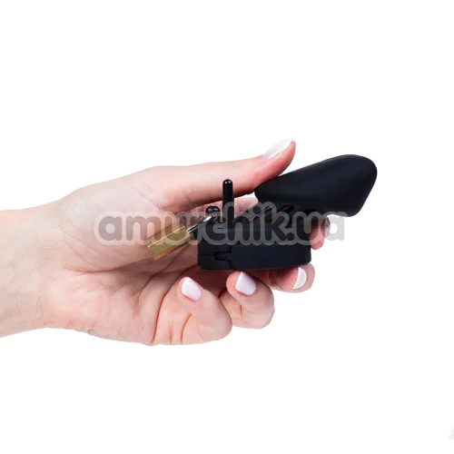 Пояс вірності Fantasy Fetish Silicone Cock Cage, чорний