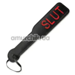 Шльопалка DS Fetish Paddle Slut, чорна - Фото №1