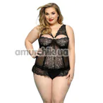 Комплект JSY Sexy Lingerie 8380, черный: пеньюар + трусики-стринги - Фото №1