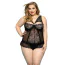 Комплект JSY Sexy Lingerie 8380, чорний: пеньюар + трусики-стрінги - Фото №1