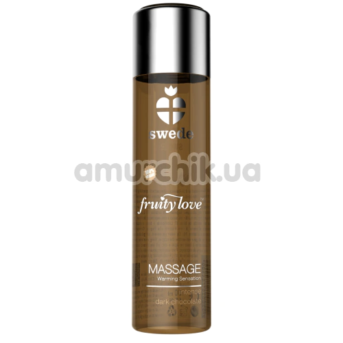 Масажна олія із зігріваючим ефектом Swede Fruity Love Intense Dark Chocolate - чорний шоколад, 120 мл - Фото №1