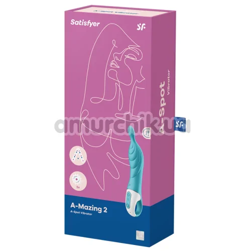 Вібратор для точки G Satisfyer A-Mazing 2, бірюзовий