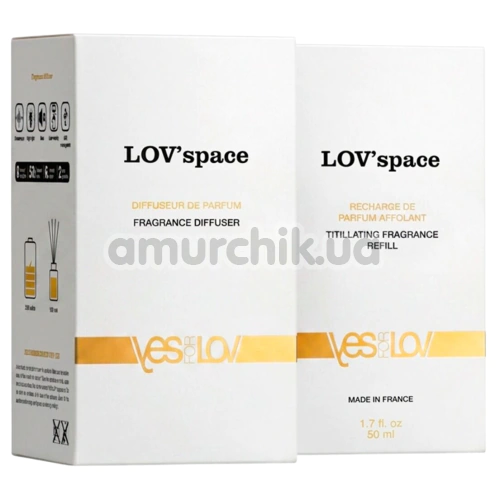 Аромадиффузор YESforLOV LOV'space Fragrance Diffuser + рефил Titillating Fragrance Refill, белый