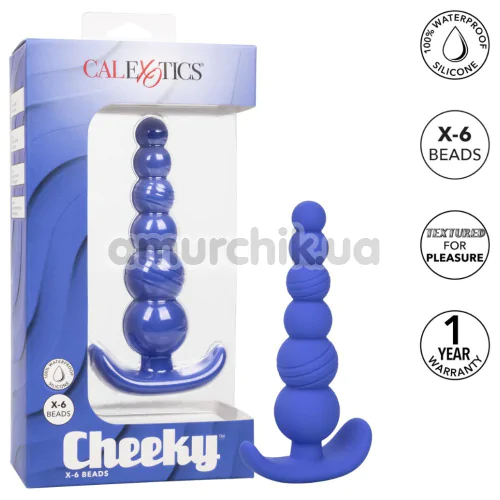 Анальная цепочка Cheeky X-6 Anal Beads, синяя