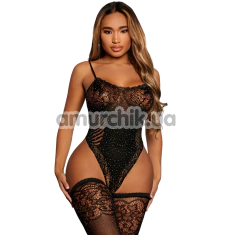 Комплект JSY Sexy Lingerie WW7238, черный: боди + чулки - Фото №1