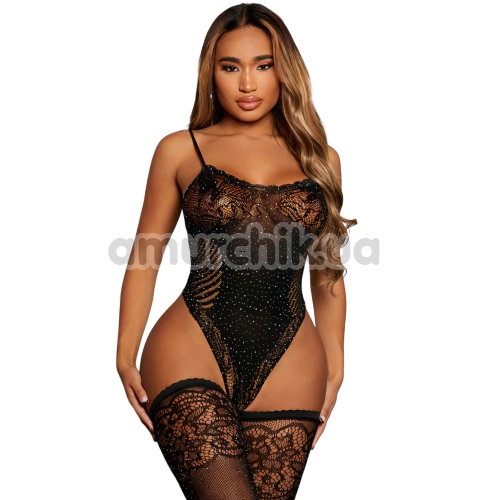 Комплект JSY Sexy Lingerie WW7238, черный: боди + чулки - Фото №1