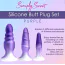 Набор анальных пробок Simply Sweet Silicone Butt Plug Set, фиолетовый - Фото №9