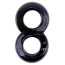 Эрекционное кольцо Get Lock Duo Cock 8 Ball Ring, черное - Фото №1