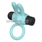 Виброкольцо для члена Passion Play Silicone Rabbit Vibrating Cockring, бирюзовое - Фото №1
