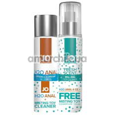 Набор JO Limited Edition Promo Pack: JO H2O Anal + JO Misting Fresh Scent Toy Cleaner - Фото №1