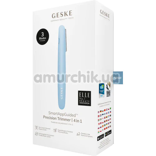 Триммер Geske Precision Trimmer 4 in 1, голубой