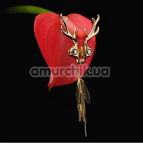 Зажимы для сосков Lockink Stag Nipple Clamps, золотые