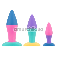 Набір анальних пробок PMV20 Koda Butt Plug Set, райдужний - Фото №1