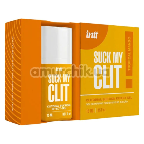 Гель для клитора с эффектом вибрации и посасывания Intt Suck My Clit - манго, 15 мл
