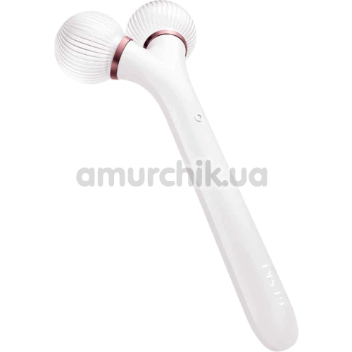 Ультразвуковий масажер для обличчя Geske Sonic Facial Roller 4 in 1, кремовий