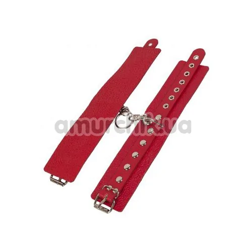 Наручники Leather Restraints Hand Cuffs, червоні