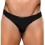 Трусы-стринги мужские Microfiber Waflle Low-Rise Thong, черные - Фото №3