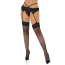 Чулки Daring Intimates Net Stockings with Lace Top, черные - Фото №1