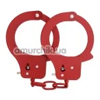 Наручники BondX Metal Handcuffs, червоні - Фото №1