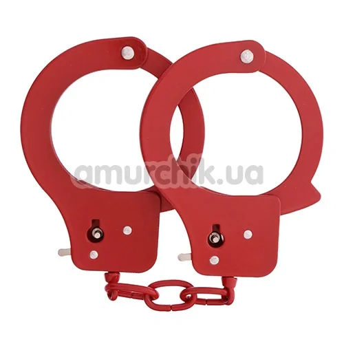 Наручники BondX Metal Handcuffs, червоні - Фото №1